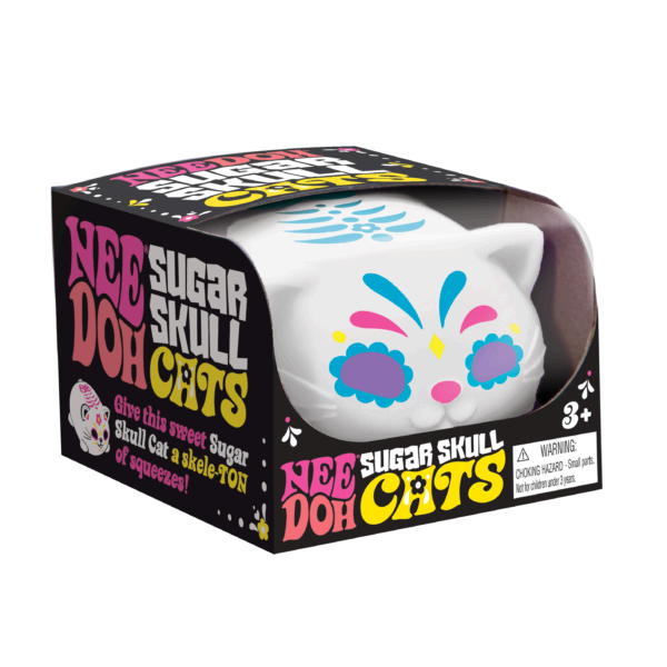 NeeDoh Sugar Skull Cats - Sensory Toy with a Satisfying Dough Filling