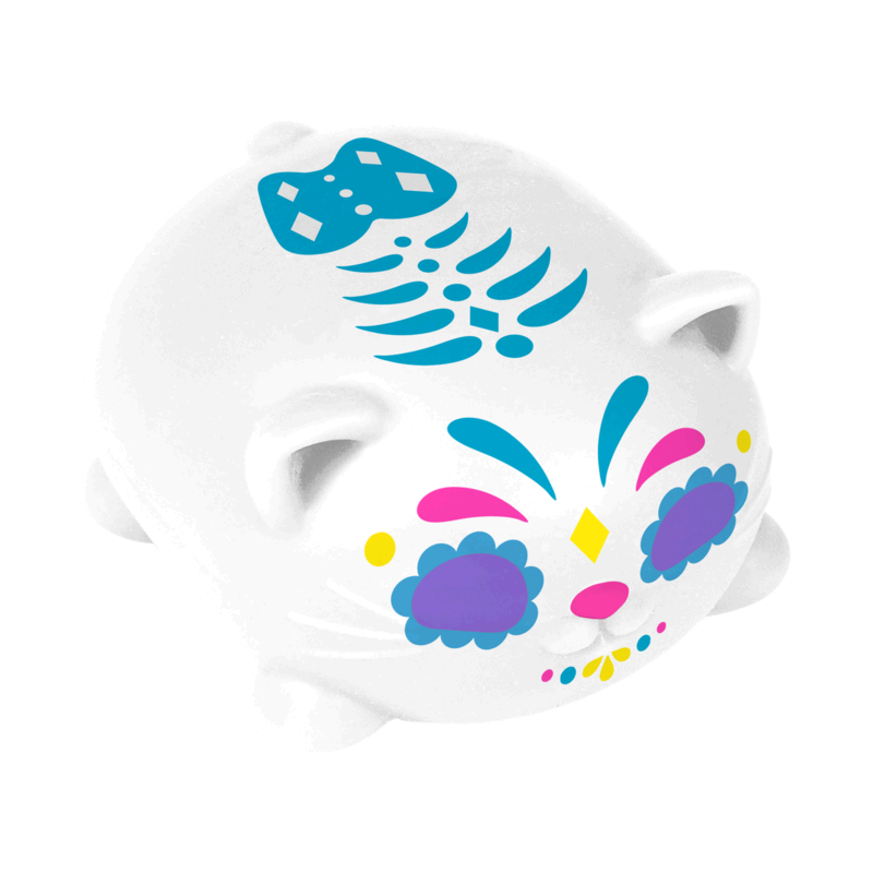 NeeDoh Sugar Skull Cats - Sensory Toy with a Satisfying Dough Filling