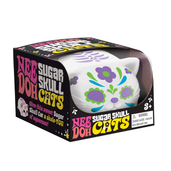 NeeDoh Sugar Skull Cats - Sensory Toy with a Satisfying Dough Filling